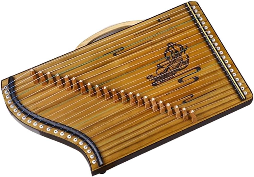 Mini Guzheng Suitable for Beginner/Professional, 60x35 CM, 21 Strings, Portable Guzheng Exerciser with Backpack/Full Accessories Guzheng