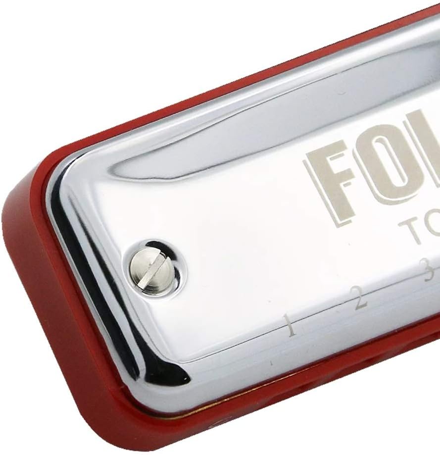 Harmonica Folk Harp Diatonic Harmonica 10 Holes Blues Mouth Organ ABS Comb Key C Brass Professional Musical Instruments (Color : Key of Ab)