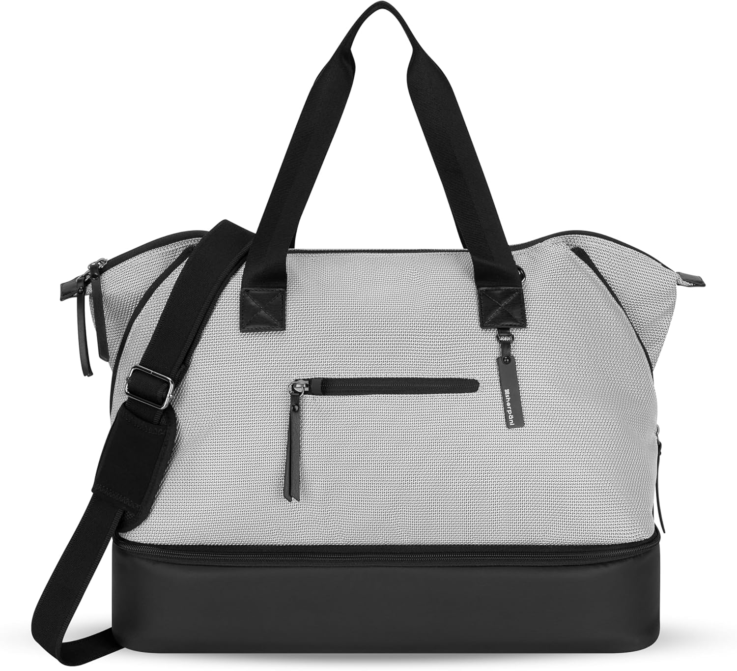 Sherpani Boston, Anti-Theft Weekender Bags,Travel Duffel Bag for Women, Carry On Tote Bag with Removable Shoe Bottom Compartment, Metal Hardware