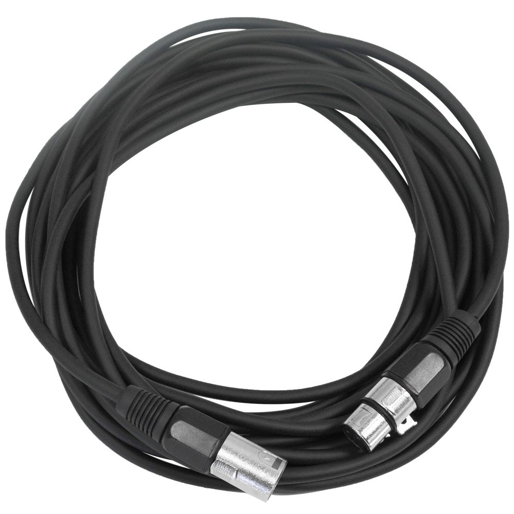 Seismic Audio - SAXLX-25-8 Pack of 25' Black XLR Male to XLR Female Microphone Cables - Balanced - 25 Foot Patch Cords