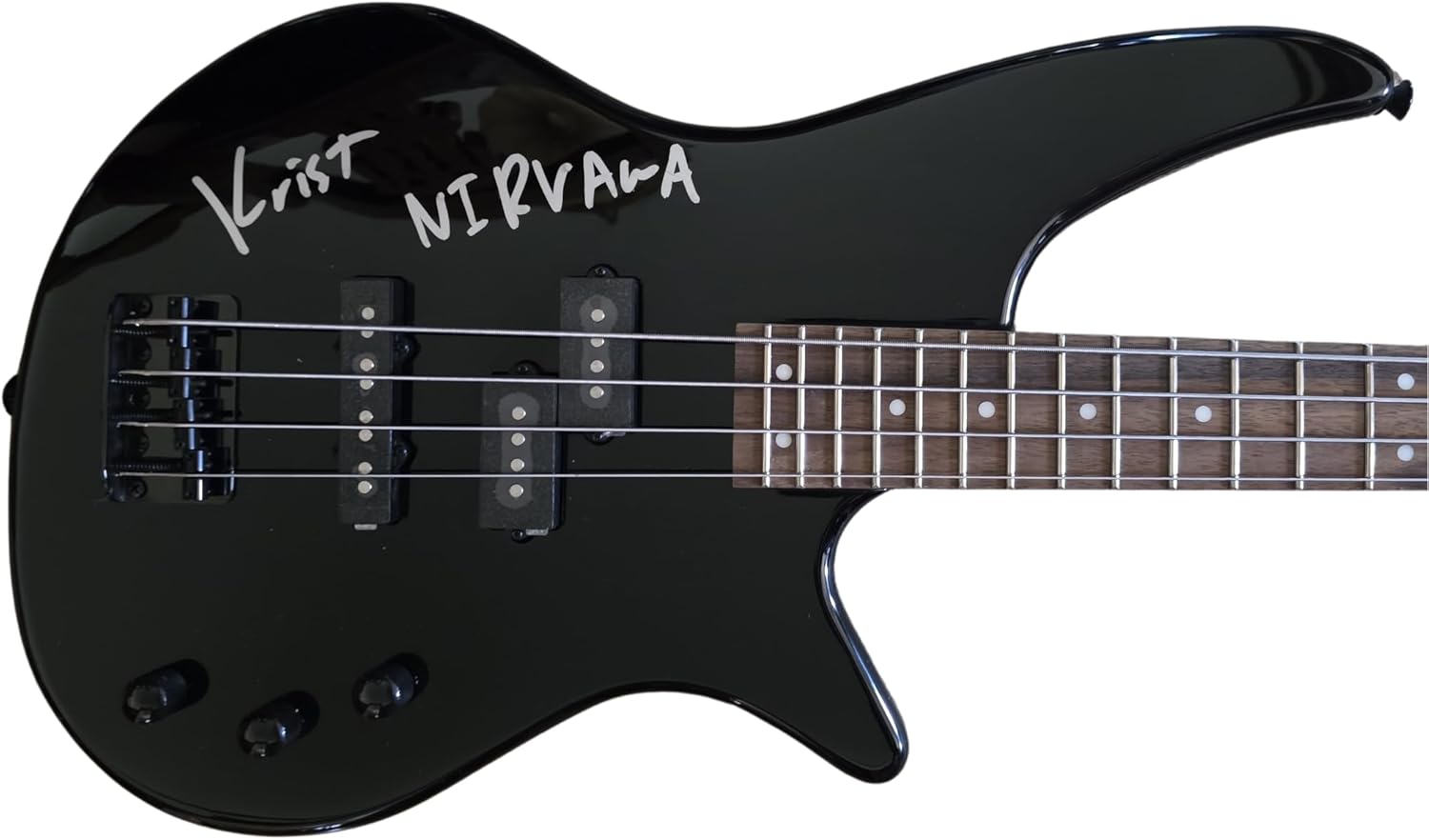 Krist Novoselic Signed Electric Bass Guitar COA Exact Proof Autographed Nirvana