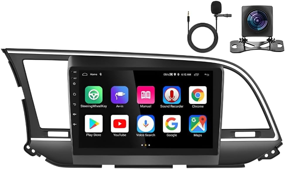 2G+32G Android 13 Car Stereo with Wireless Carplay & Android Auto, 9 Inch Touch Screen Car Radio with GPS FM Backup Camera WiFi SWC Compatible with E*lantra 2016 2017 2018