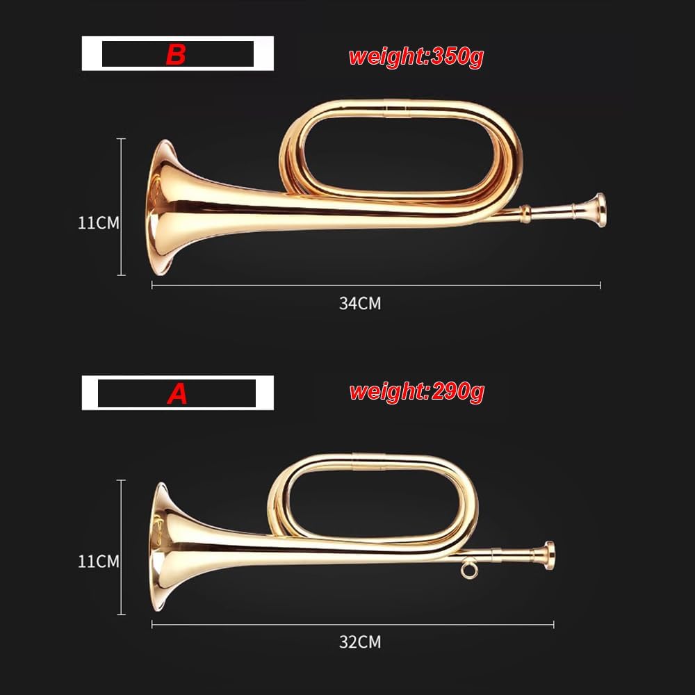 Trumpet, Including White Gloves + Red Silk + Storage Bag, Brass Instrument, Ergonomic Design
