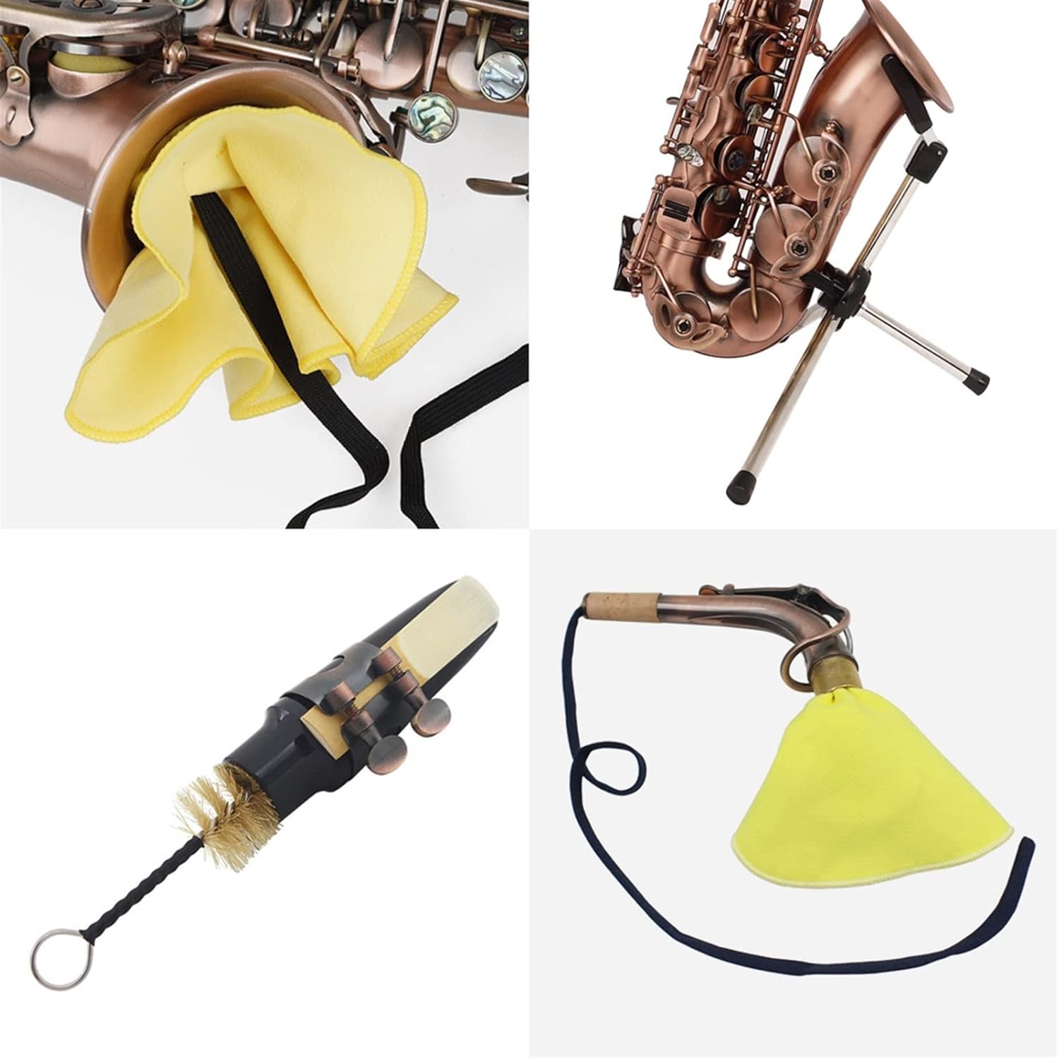 TSTS Saxophone Bb Key Woodwind Instrument with Case Brass Sax Full Kit