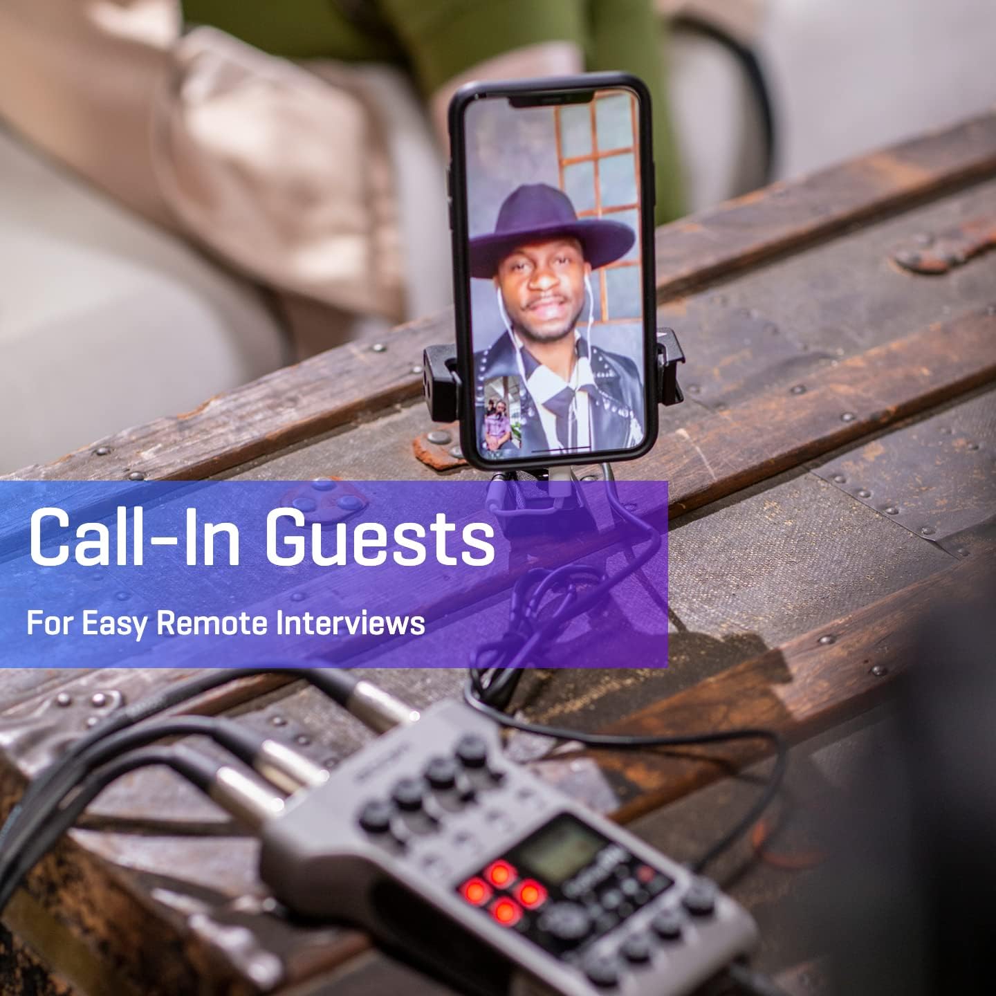 Zoom PodTrak P4 Podcast Recorder, 4 Microphone Inputs, Sound Pads, 2-In/2-Out Audio Interface & Audio-Technica ATH-M50X Professional Studio Monitor Headphones, Black, Professional Grade