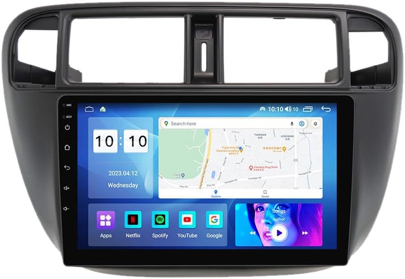 Android Car Stereo for Honda Civic EJ/EK/EM 1995-2001,9 inch IPS Touchscreen with Upgrade Wireless CarPlay & Android Auto,WiFi/GPS,Support SWC and Subwoofer,8-Core 8G+256G