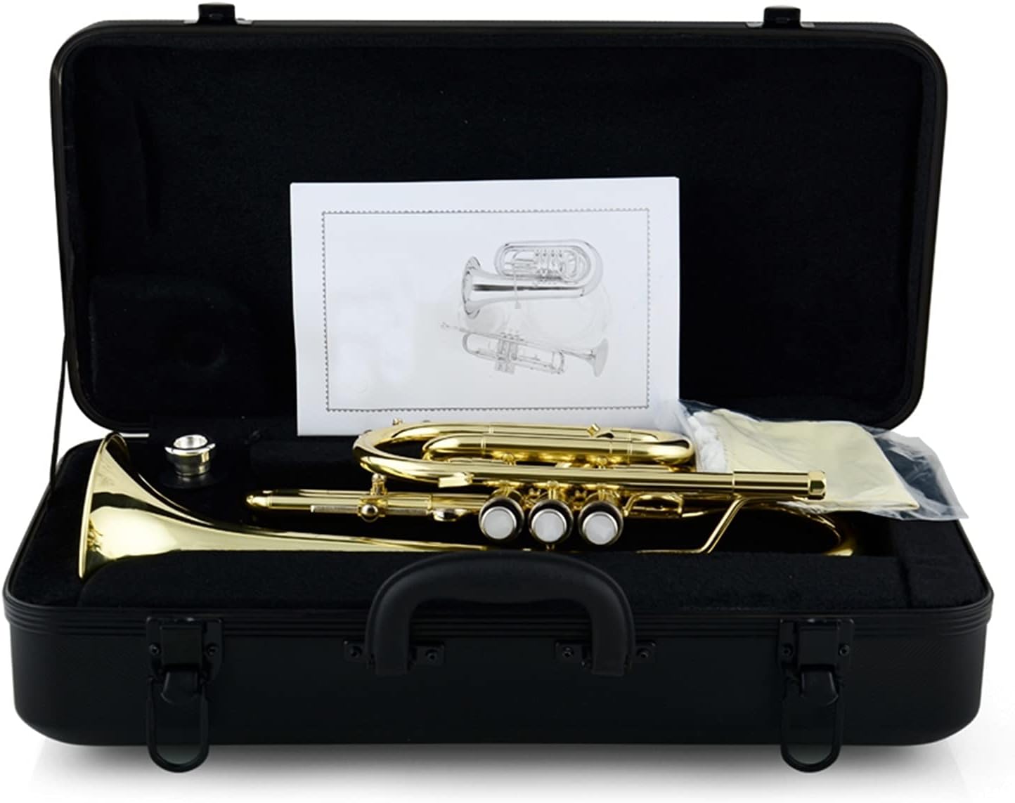 Student Trumpet Trumpet Cornet Musical Instrument Professional Brass Tube Body B-Flat Lacquered Gold Cornet