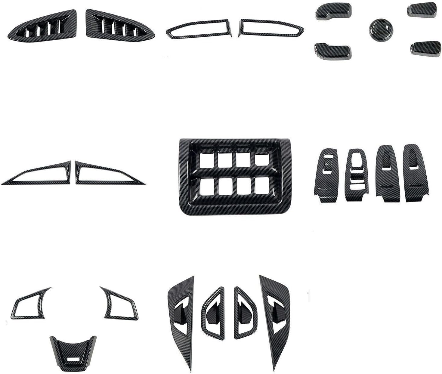 CTH for Subaru WRX 2022-2024 Interior Center Console Air Vent Outlet A/C Steering Button Cover Decorative Cover Car Accessories Kit 23pcs