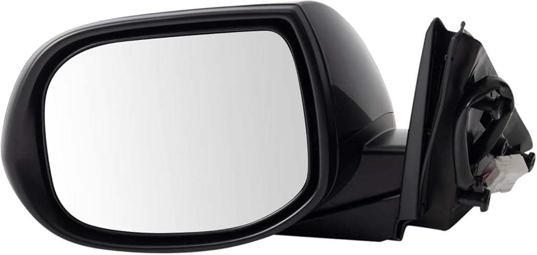TRQ Driver Side Mirror Assembly Power Heated Turn Signal Foldaway Paint to Match Compatible with 2009-2014 Acura TSX