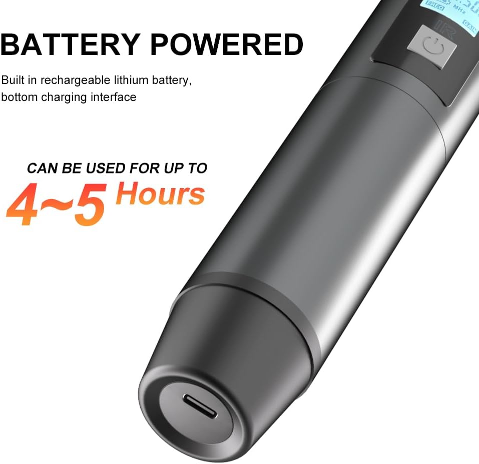 4-Channel UHF Wireless Mic System, Adjustable Frequency, 4 Metal Moving Coil Handheld Mics, 160ft Range, for Church, KTV, Events