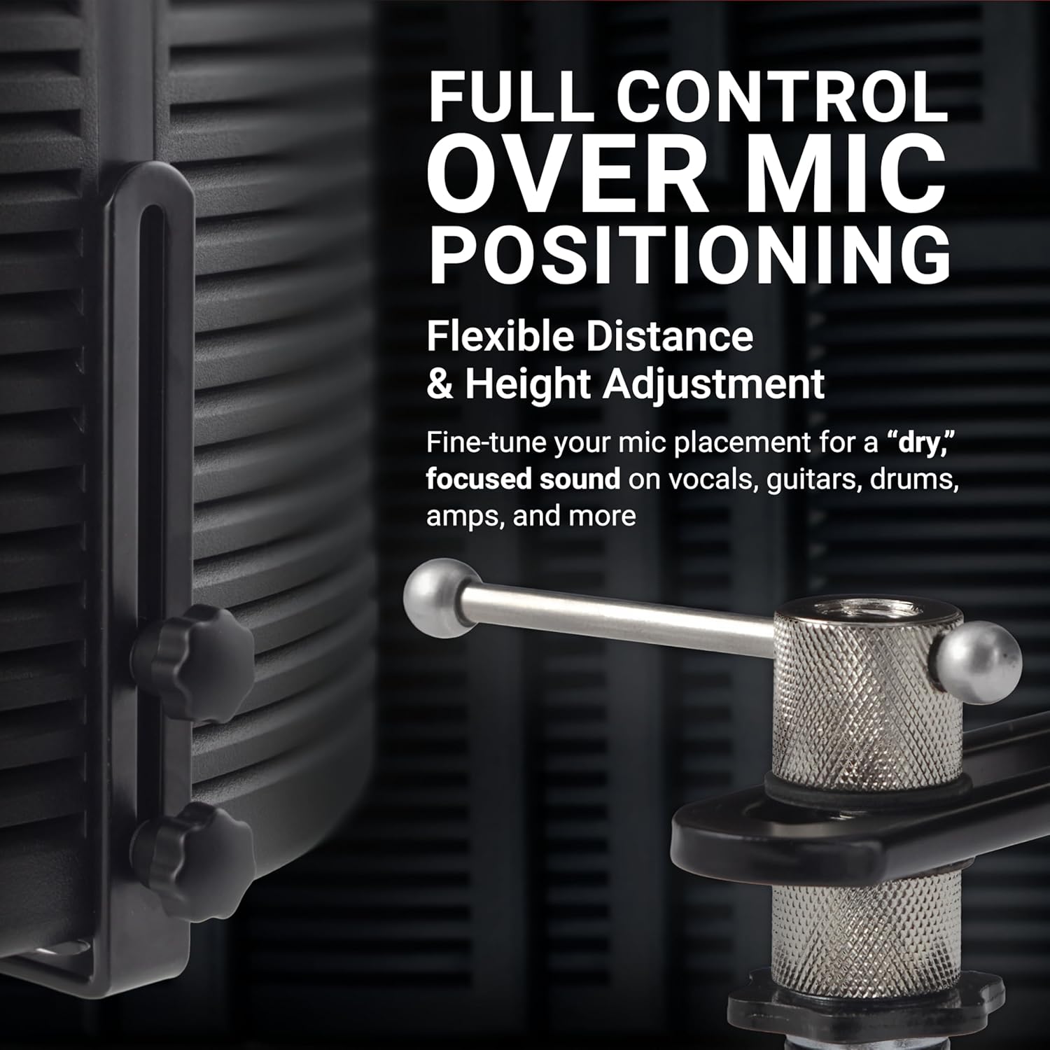 sE Electronics RF-X Reflexion Filter - Portable Microphone Isolation Shield for Recording Music, Podcasts & Voice-Overs - Four-Layer Acoustic Sound Shield for Home Recording Studio Equipment (Black)