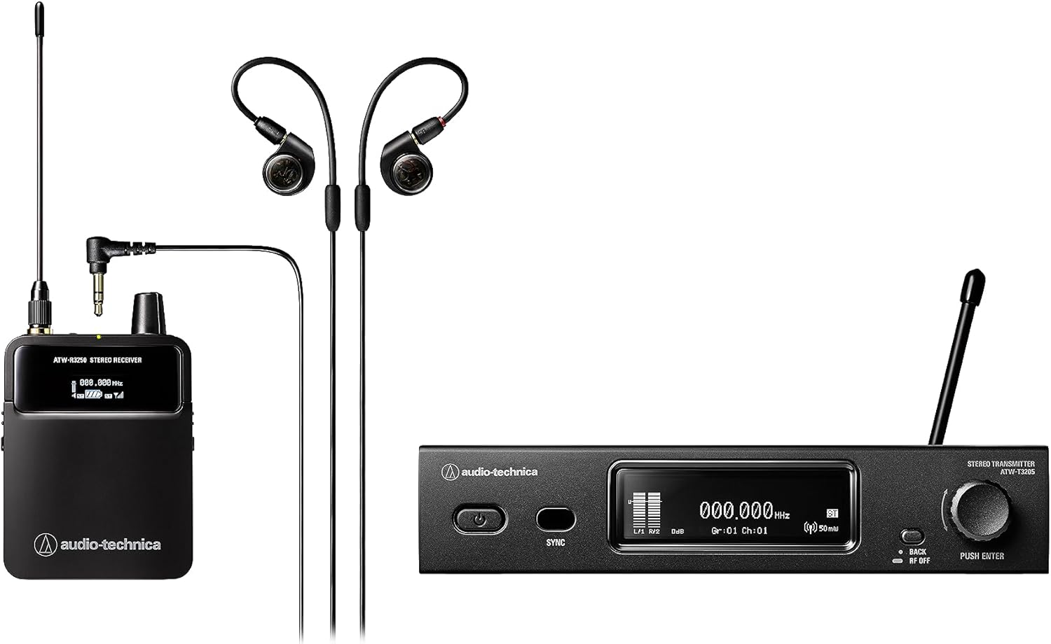 Audio-Technica ATW-3255 3000 Series In-Ear Wireless Monitor System