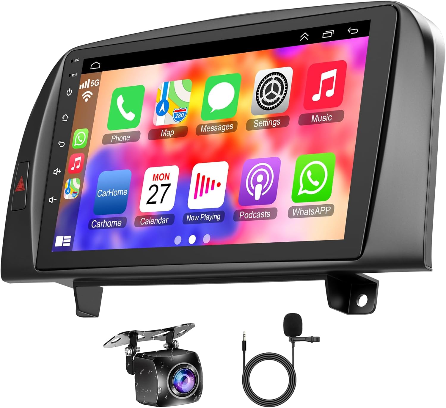 4+64GB Car Radio for Hyundai Sonata NF Radio 2004-2008, Android 13 Car Stereo with Wireless Carplay & Android Auto Voice Control Bluetooth/WiFi/GPS/FM/DSP/SWC Backup Camera