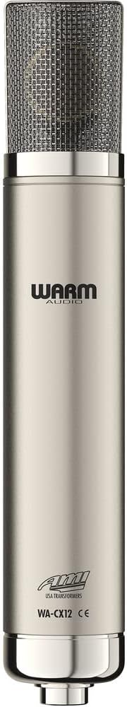 Warm Audio WA-CX12 Large-Diaphragm 9-Pattern Tube Condenser Microphone Bundle with Auray MS-5230F Tripod Mic Stand with Fixed Boom