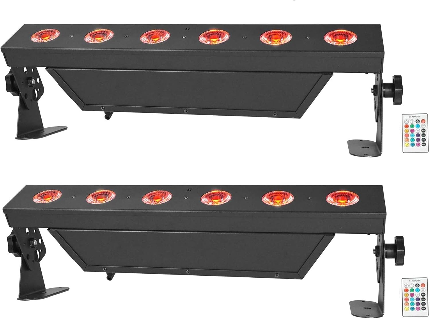 Rockville Best Strip 60 Rechargeable LED Wash Light Bar, Wireless DMX, RGBWA+UV, 8800mAh Battery, 6500 Lux, IRC Remote, for DJs, Stage, and Event Lighting, 2-Piece
