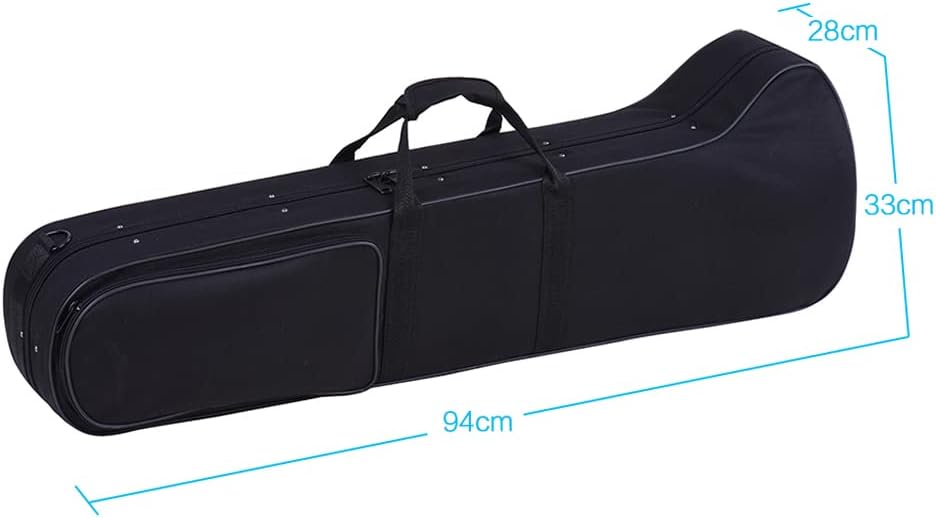 Alto Trombone Brass Gold Lacquer Bb Tone B flat Wind Instrument with Cupronickel Mouthpiece Cleaning Stick Case