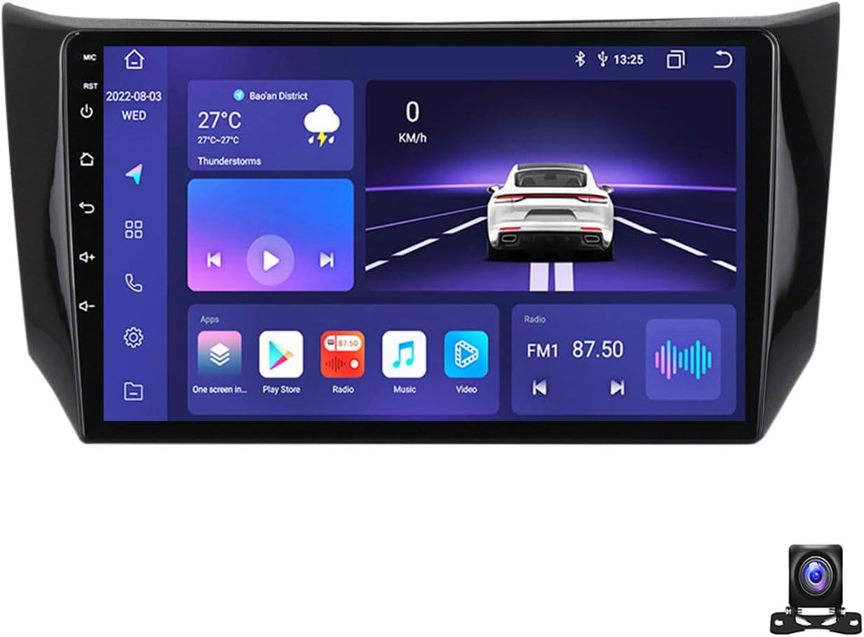 9 Inch Android 13 Car Radio Compatible with Nissan Sylphy 2012~2018 Bluetooth Car Stereo Compatible with Carplay Android Auto, Navigation, Steering Wheel Controls, Backup Camera,M700S 8G+128G