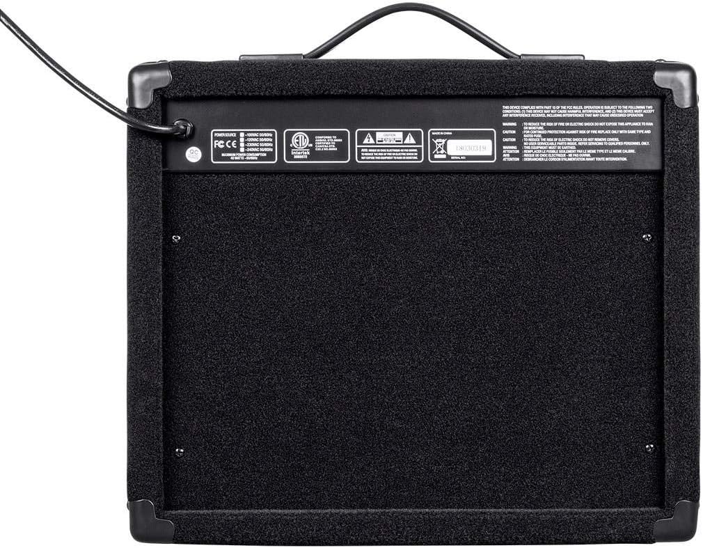 Monoprice 1x8 Bass Combo Amplifier, 20-Watt, 3-Band EQ, Headphone Output