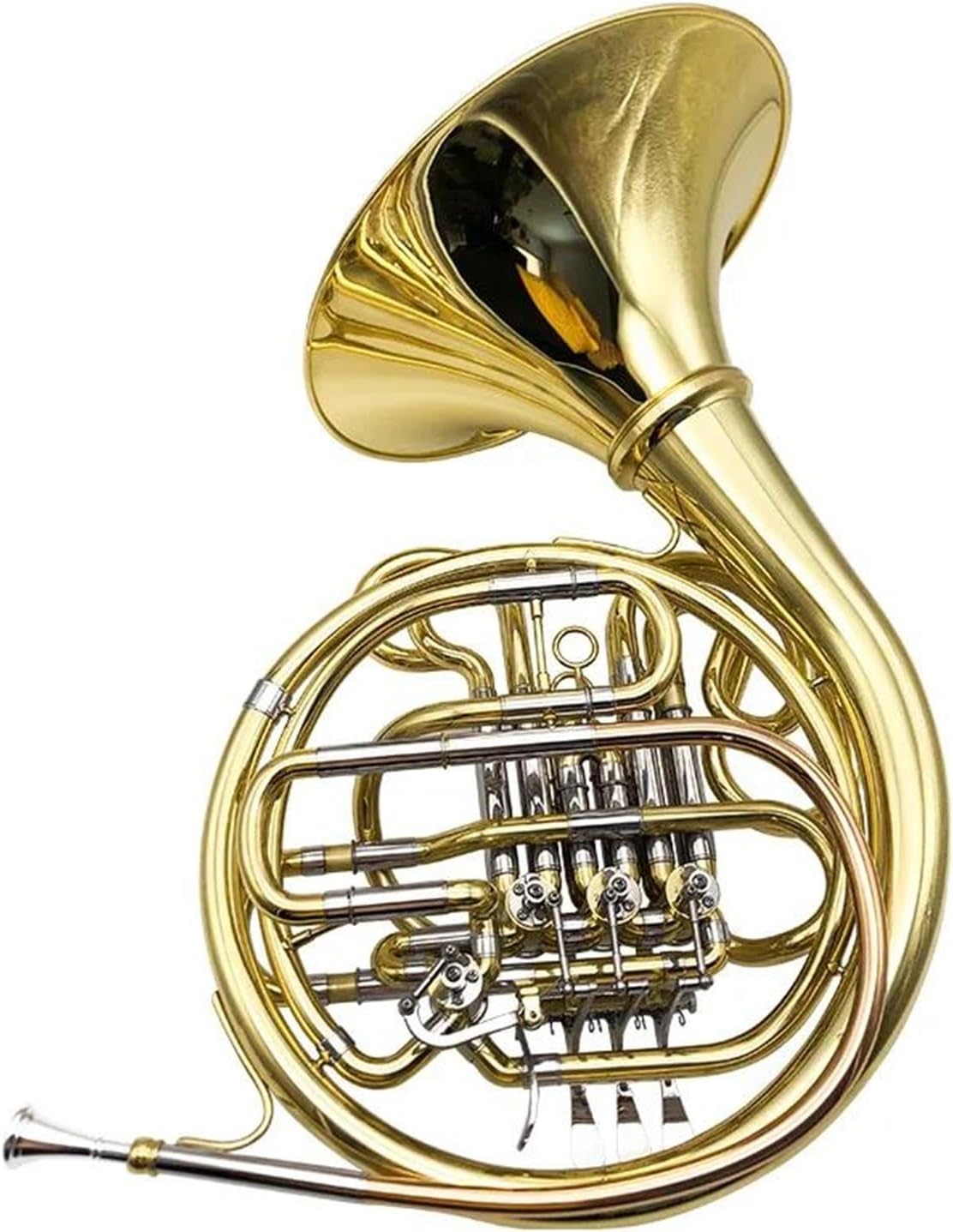 Professional Performance Gold Lacquer Bb 4 Key Double Split French Horn