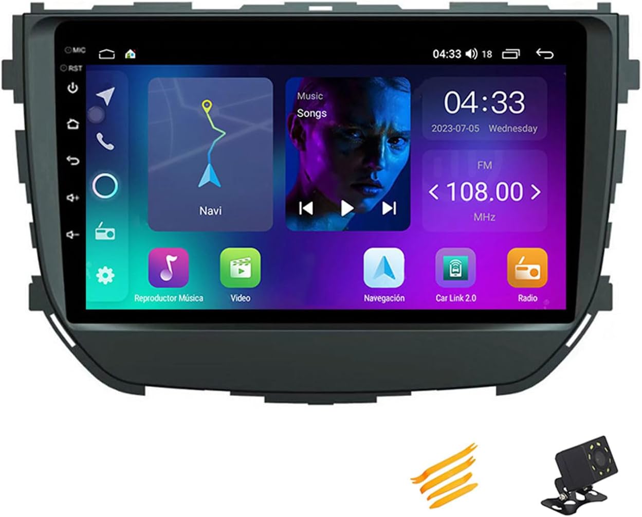 Android 13 Car Stereo Bluetooth Car Play 2 DIN Touch Screen Compatible with Suzuki Brezza 2016~2018 9in QLED Display Car Radio with Navigation Android Auto FM RDS SWC,4 Core NF1 1G+32G