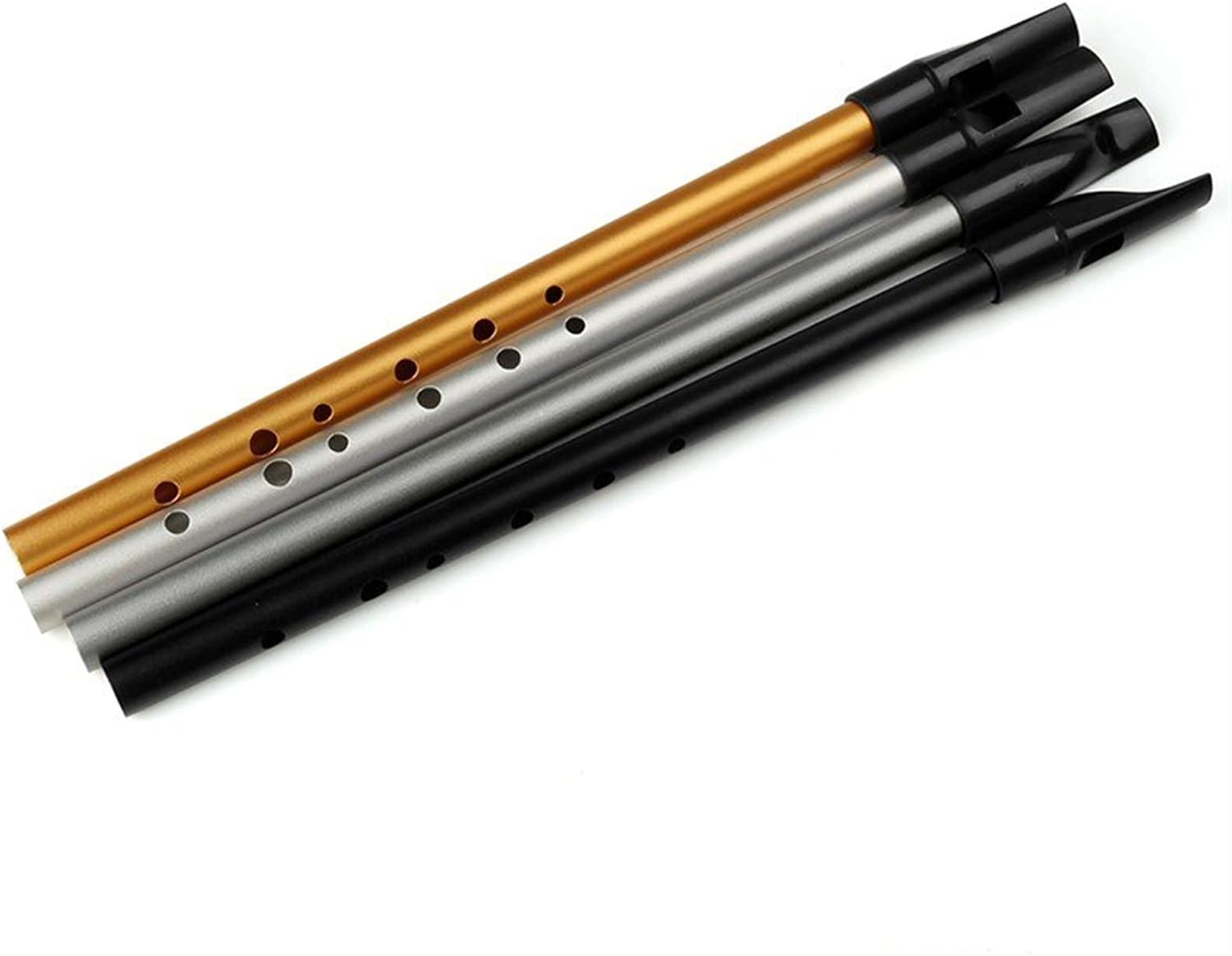 Flute Musical Instrument D Key Silver Flute Tin Whistle Instrument Orff Woodwind Flute Starter Flute (Color : Gold)