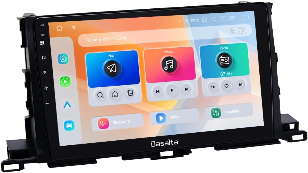 Dasaita Android 13 8GB 256GB Car Stereo for Toyota Highlander 2015-2019, 10.2