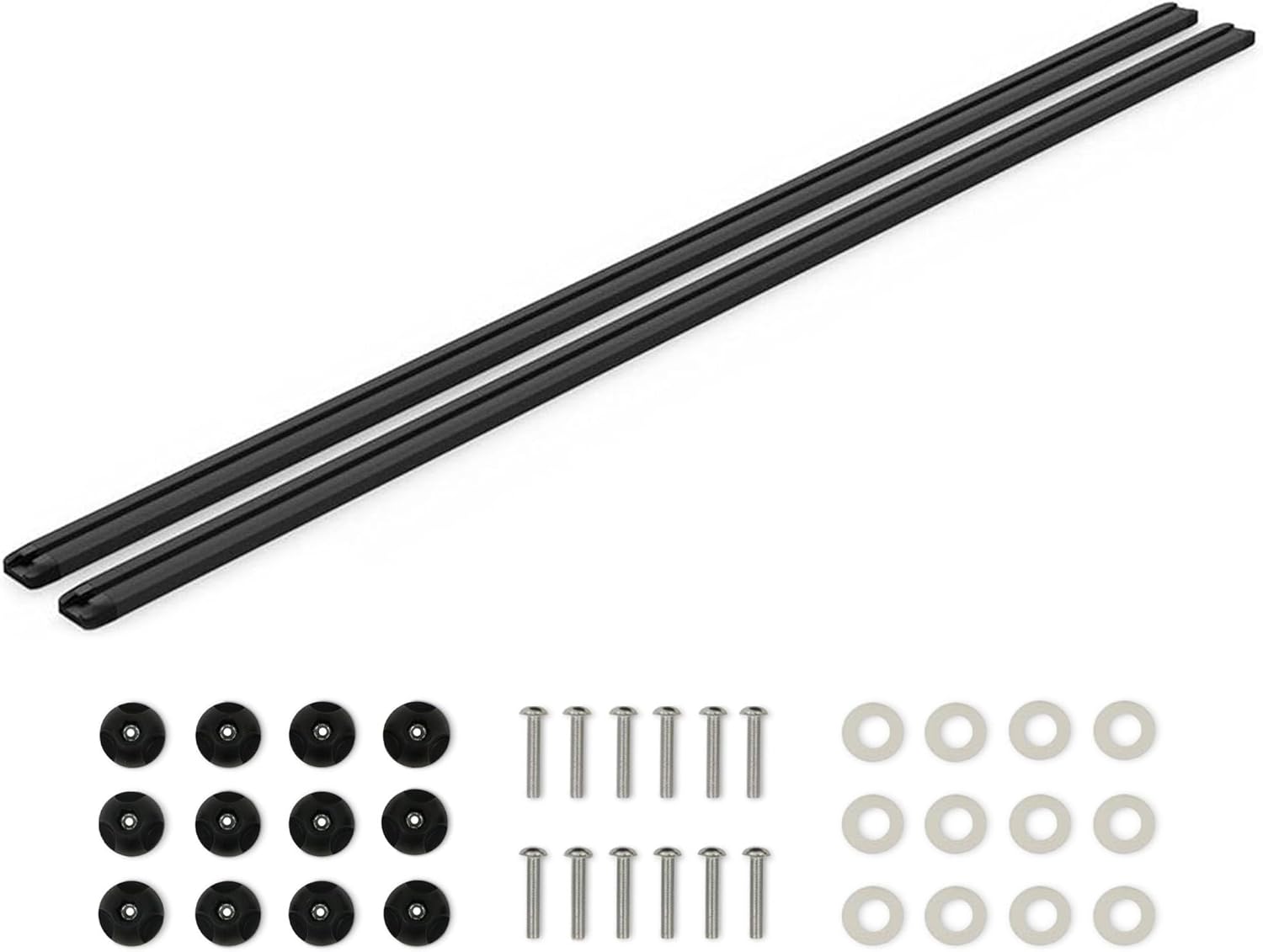 Yakima HD Track 54 Inch Car Roof Top Custom Rack Mounting Applications with CapNuts for Skyline, Overhaul HD, and Outpost HD Systems, Black