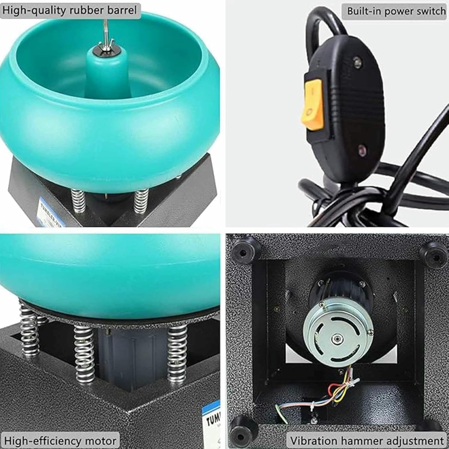 Polish Small Vibration Polishing Machine, Mini Jewelry Vibration Drum Polisher, High Frequency Vibration, For Jade, Handicrafts And Hard Metal Parts