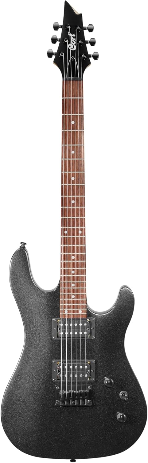 Cort KX100BKM KX Series Electric Guitar, Black Metallic
