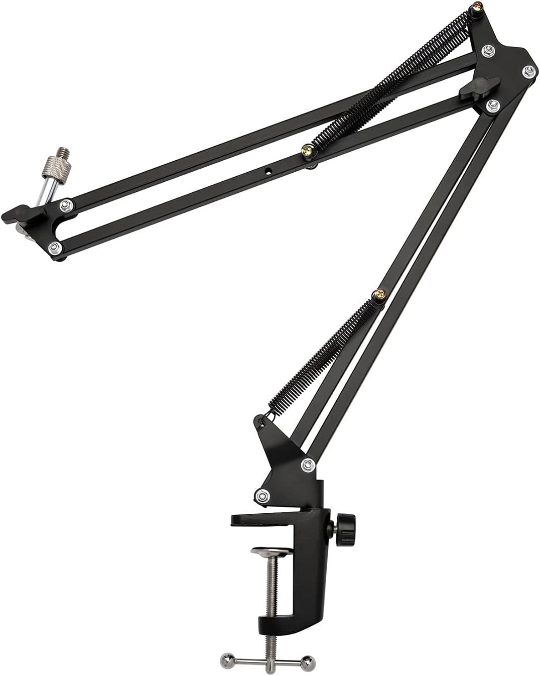 Zoom PodTrak P4 Recorder Bundle with Podcast Microphone Pack Accessory (2-Pack) and Microphone Suspension Heavy Boom Scissor Arm (2-Pack) (5 Items)