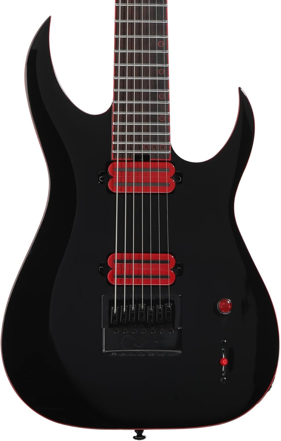 Schecter Sunset-7 ET Red Dawn 7-string Baritone Electric Guitar - Gloss Black