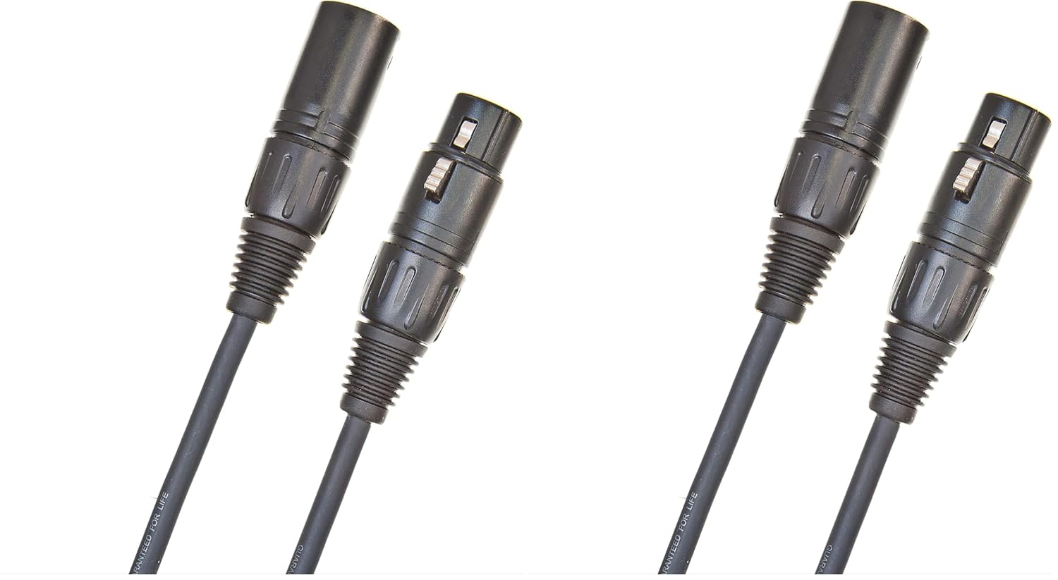 D'Addario XLR Cable - Microphone Cable - Shielded for Noise Reduction - XLR Male to XLR Female - Classic Series Balanced Mic Cable - 50 Feet/15.24 Meters - 2 Pack