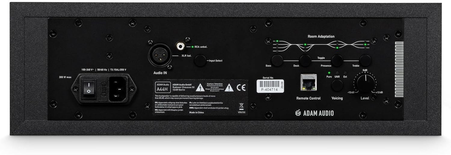 Adam Audio A44H Powered Two-Way Midfield Studio Monitor Bundle with FocusProAudio Microphone Cable and Stereo Breakout Cable (3 Items)