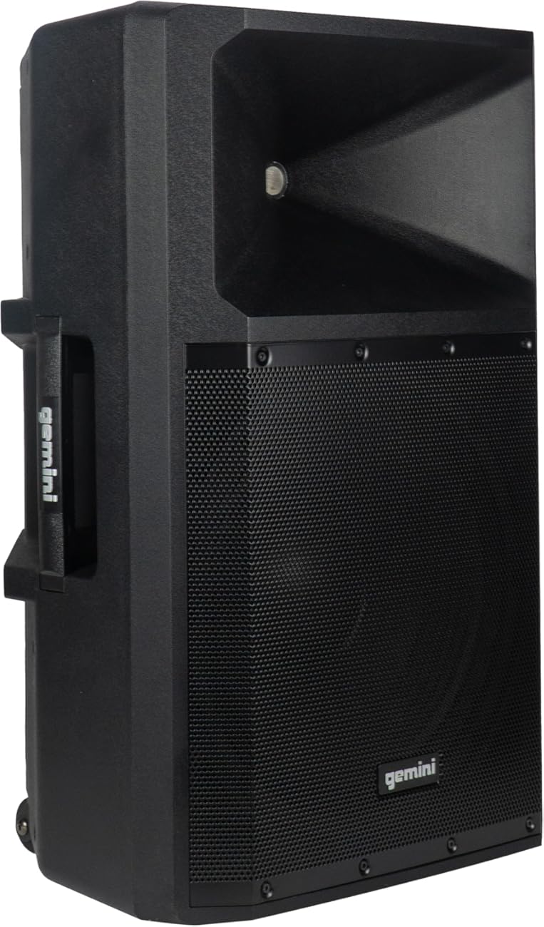 Gemini 15 Inch Powered PA Speaker - 2200W Bluetooth PA Speaker with Mixer, XLR Inputs, Active DJ Speakers for Parties Events (GSP-2200)