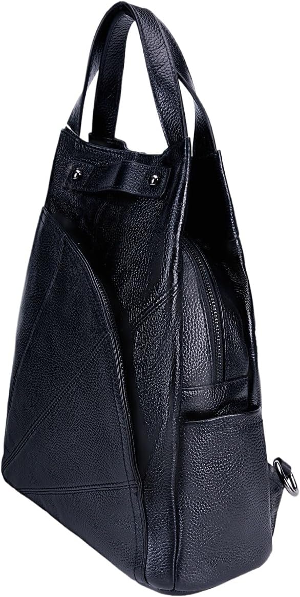 Convertible Backpack Purse for Women Genuine Leather Anti Theft Tote Bag for Travel Work and Daily Casual Activities
