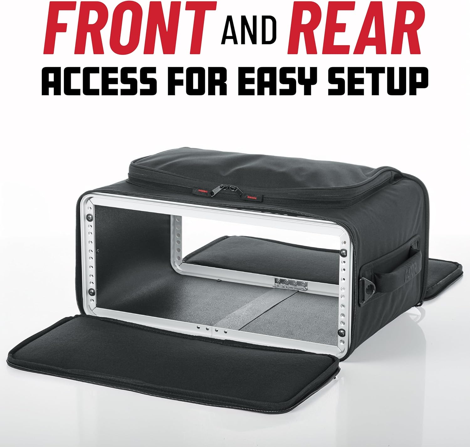 Gator Cases Lightweight Rack Bag with Removable Shoulder Strap, 4U Rack - 12.5