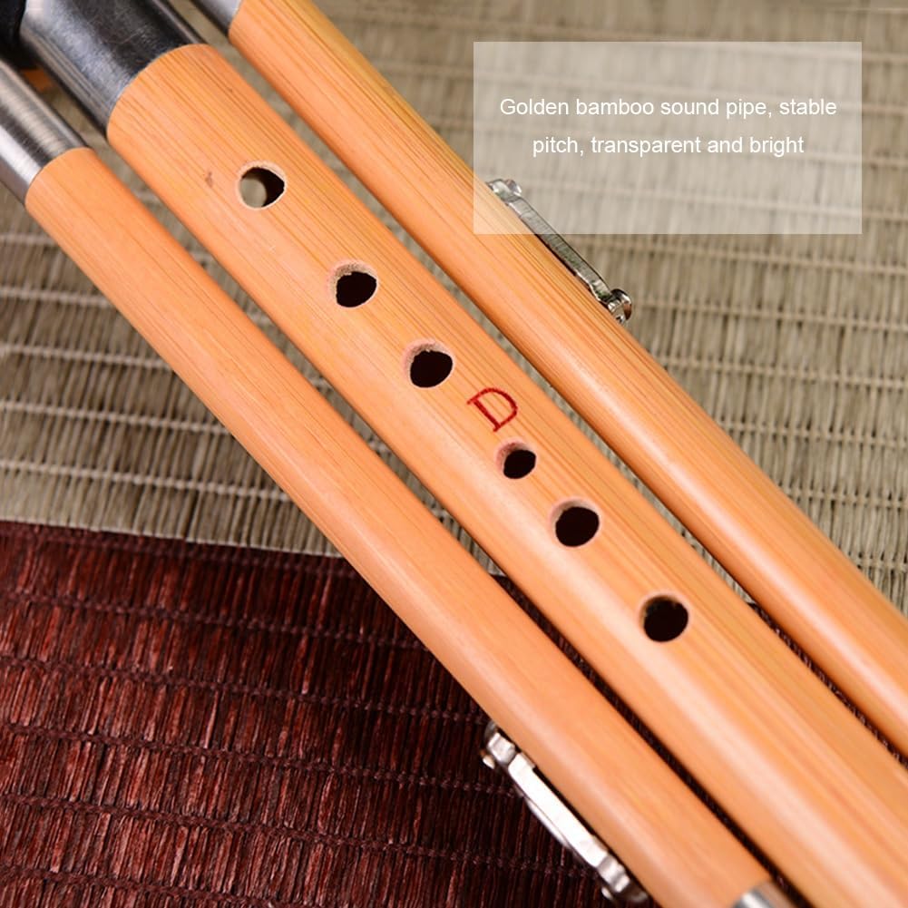 Professional Hulusi Chinese Bamboo Cucurbit Handmade Hulusi Flute Ethnic Musical Woodwind Instruments, for Beginners Musical Amateurs (Size : C Key)
