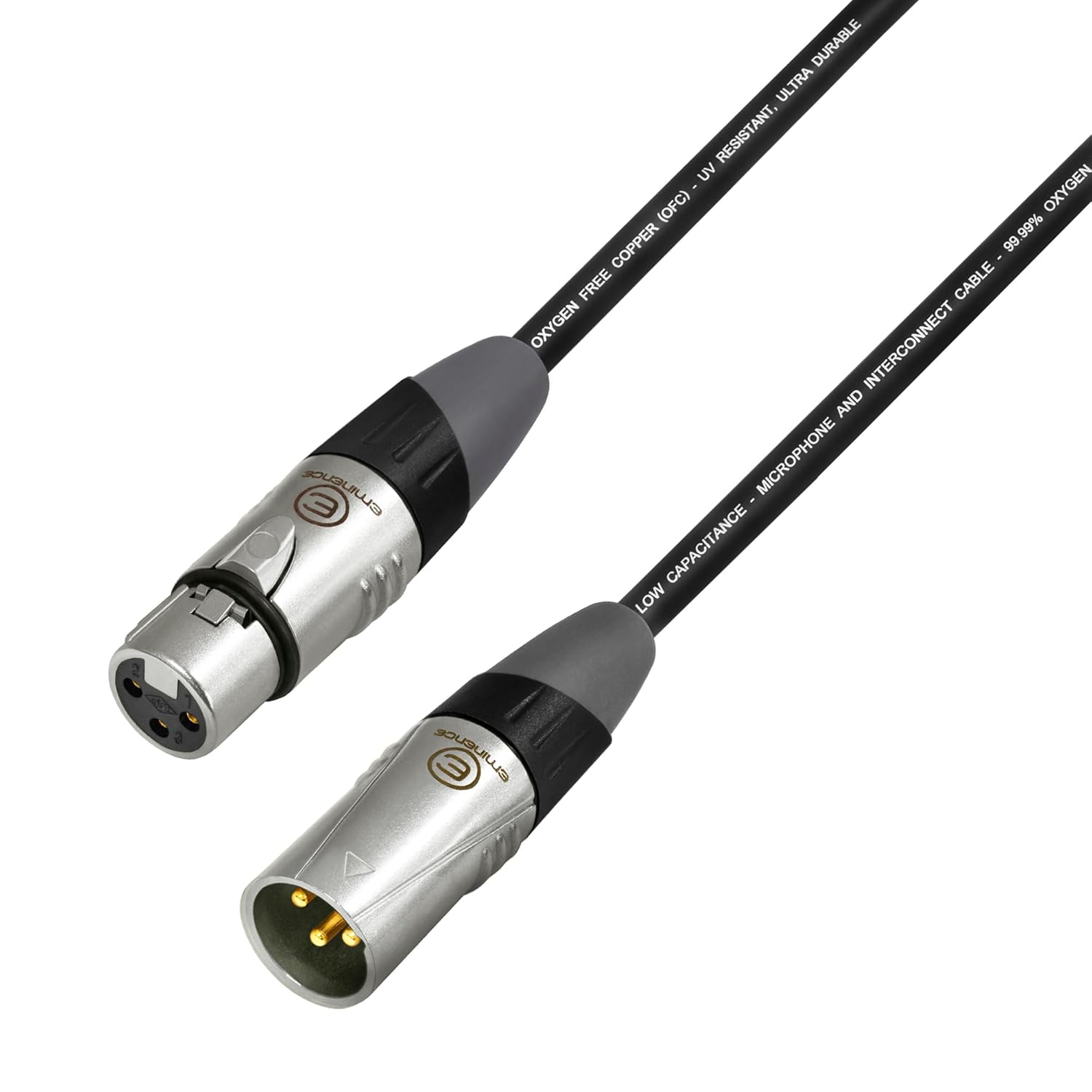 WBC-VALUELINE-2CS (22 AWG) - 6 Units - 12 Foot–Low-Capacitance Shielded Balanced Flexible Microphone, Active-Speaker & Interconnect Cables with Eminence Gold XLR Connectors