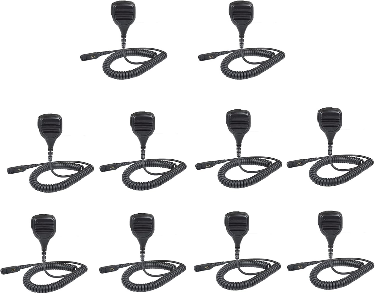 10 Pack PMMN4076 PMMN4076A Heavy-Duty Remote Speaker Microphone Noise Reduction Shoulder Mic Replacement for XPR3000 XPR3300 XPR3500 XPR3300e XPR3500e XPR 3300 3500 3300e 3500e Portable Radio