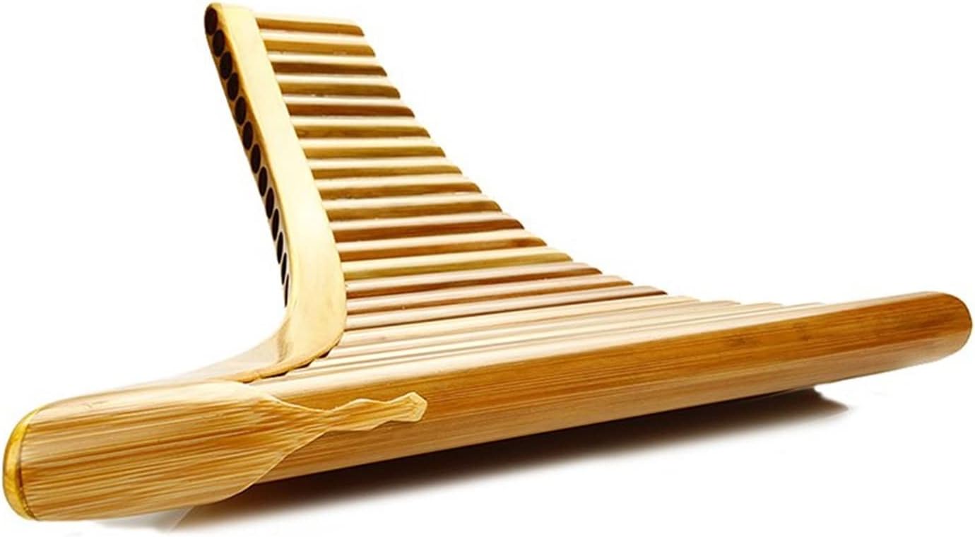 Chinese Traditional Musical Instrument 22 Pipes Pan Flute G Key Woodwind Bamboo Handmade (Color : Right)