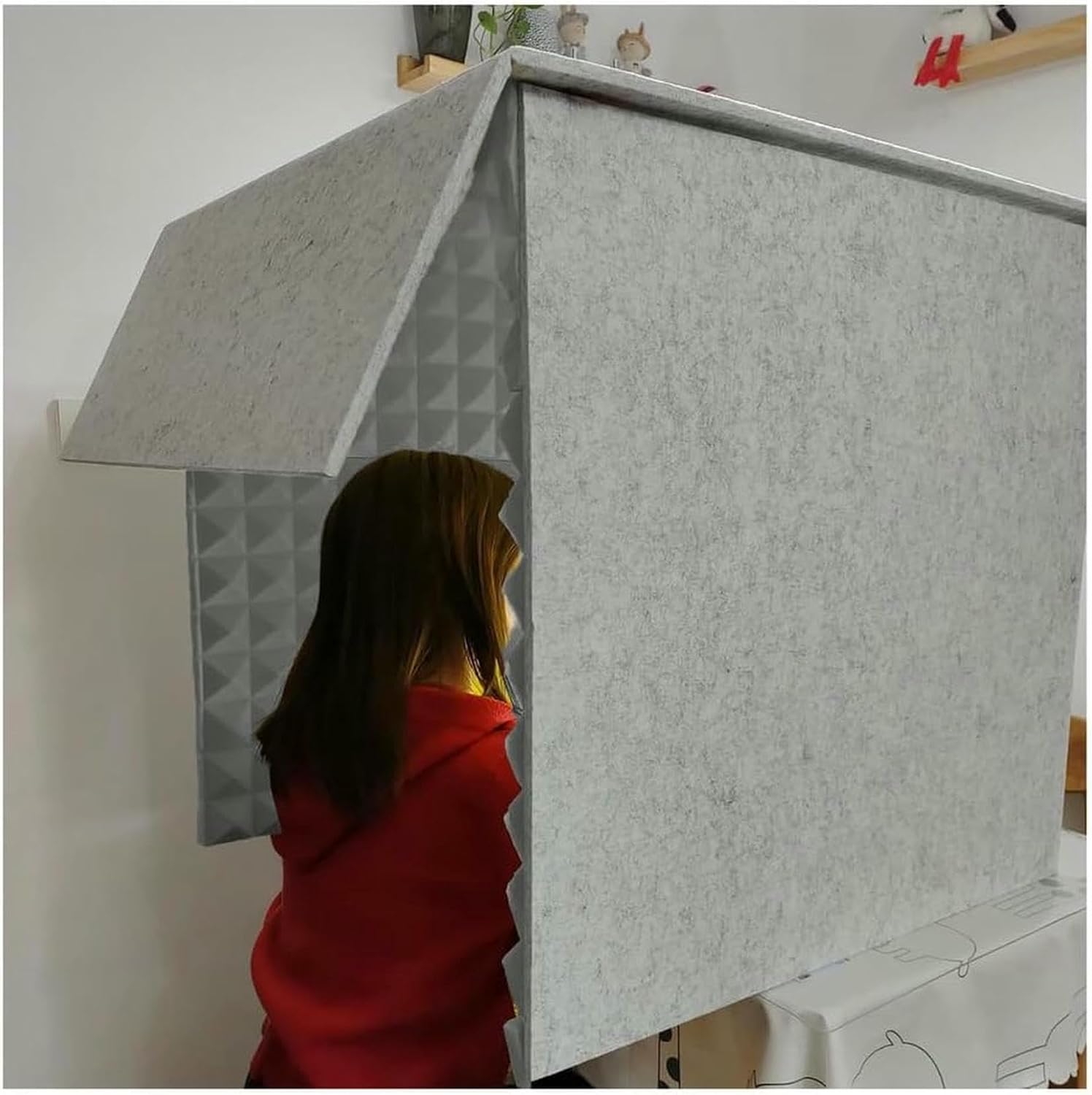 Portable Vocal Booth, Desktop Soundproof Cover, Self Made Recording Box, Microphone Isolation Studio for Podcasts Singing Broadcasting