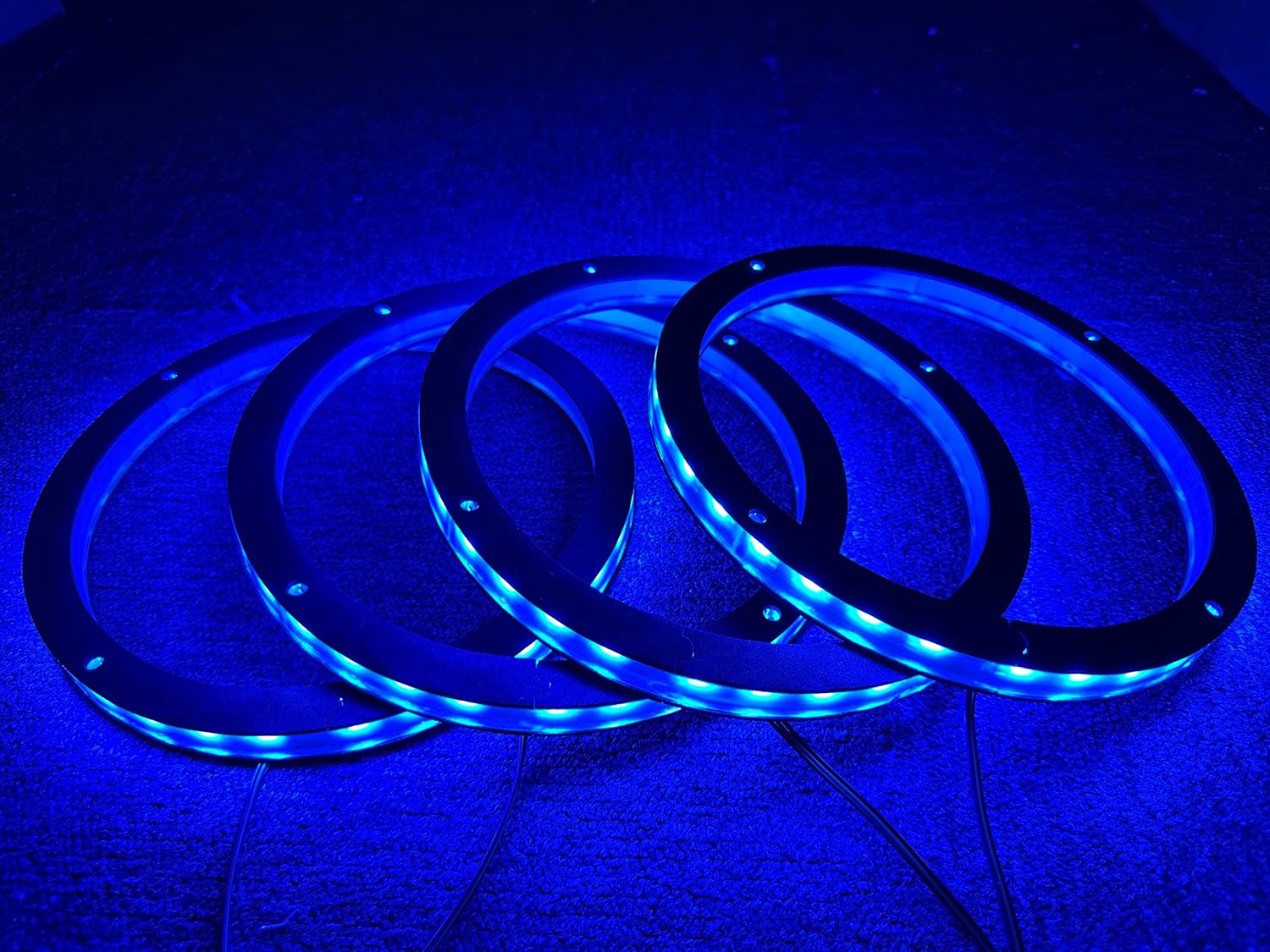 Sando Tech 4PCS 12'' RGB Changing LED Speaker Lights Car Speaker Rings Spacer Ring Light Kit Multi-colors Shift Car Coxial Lights Fit for Car Truck Boat Bluetooth/Remote Ctrl