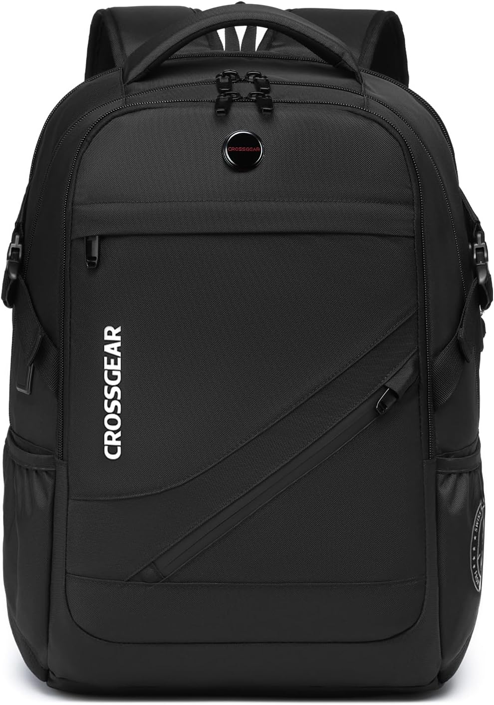 CROSSGEAR Laptop Backpack for Men, 17.3 Inch Large Travel Backpack with Anti-theft Lock, Water Resistant Business Computer Backpack with USB Charging Port, Breathable Padded, Casual Daypacks