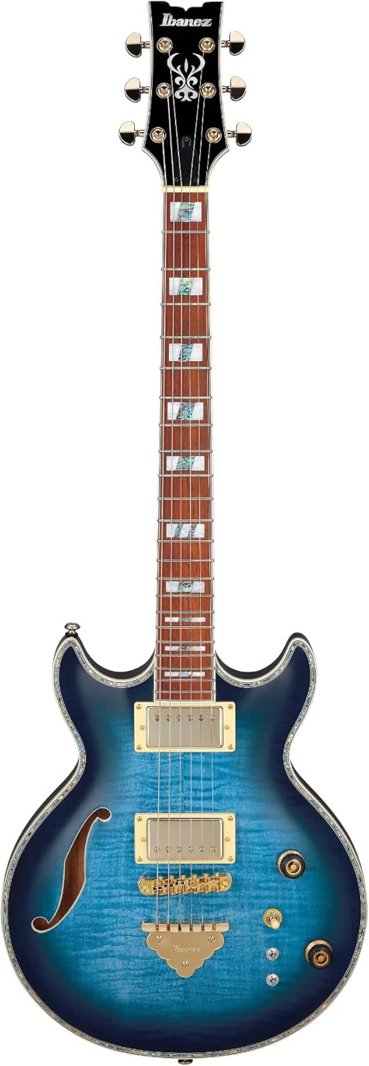 Ibanez AR520HFM Hollowbody Electric Guitar - Light Blue Burst