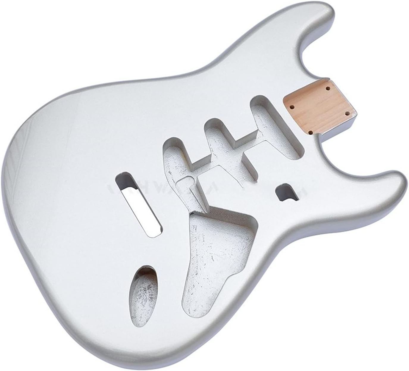 TSTS Alder Wood Guitar Body Silver for ST SSS Pickup DIY Guitar Eectric Replacement Guitar DIY Accessory