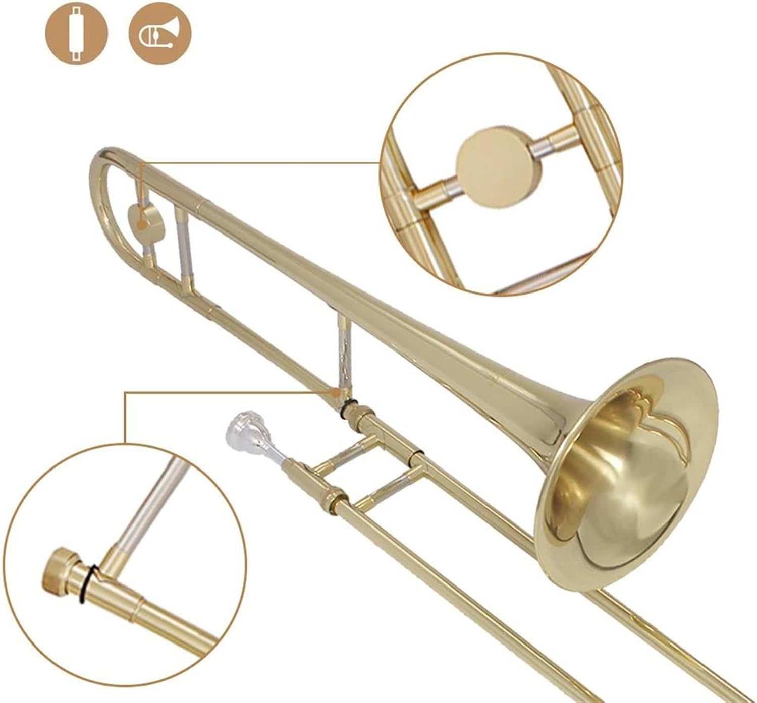 Professionals euphonium Bb Tenor Trombone Piccolo Marching Trombone Instrument With Mouthpiece Case