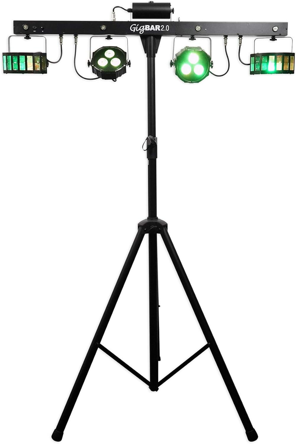 Audiosavings Bundle: Chauvet GigBar 2.0 DMX LED 4-in-1 Light FX Bar w/Tripod+Footswitch+Remote+Bag Bundle with Rockville ROCKFORCE 192-Channel Light/Fog DMX Lighting Controller (2 Items)