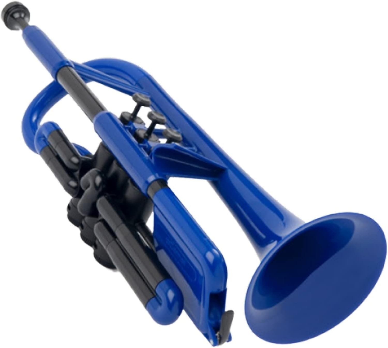 FLFL Student Trumpet Plastic Cornet Small Brass Musical Instrument B Flat Short Number Beginner Grade Examination Performance (Color : Blue)