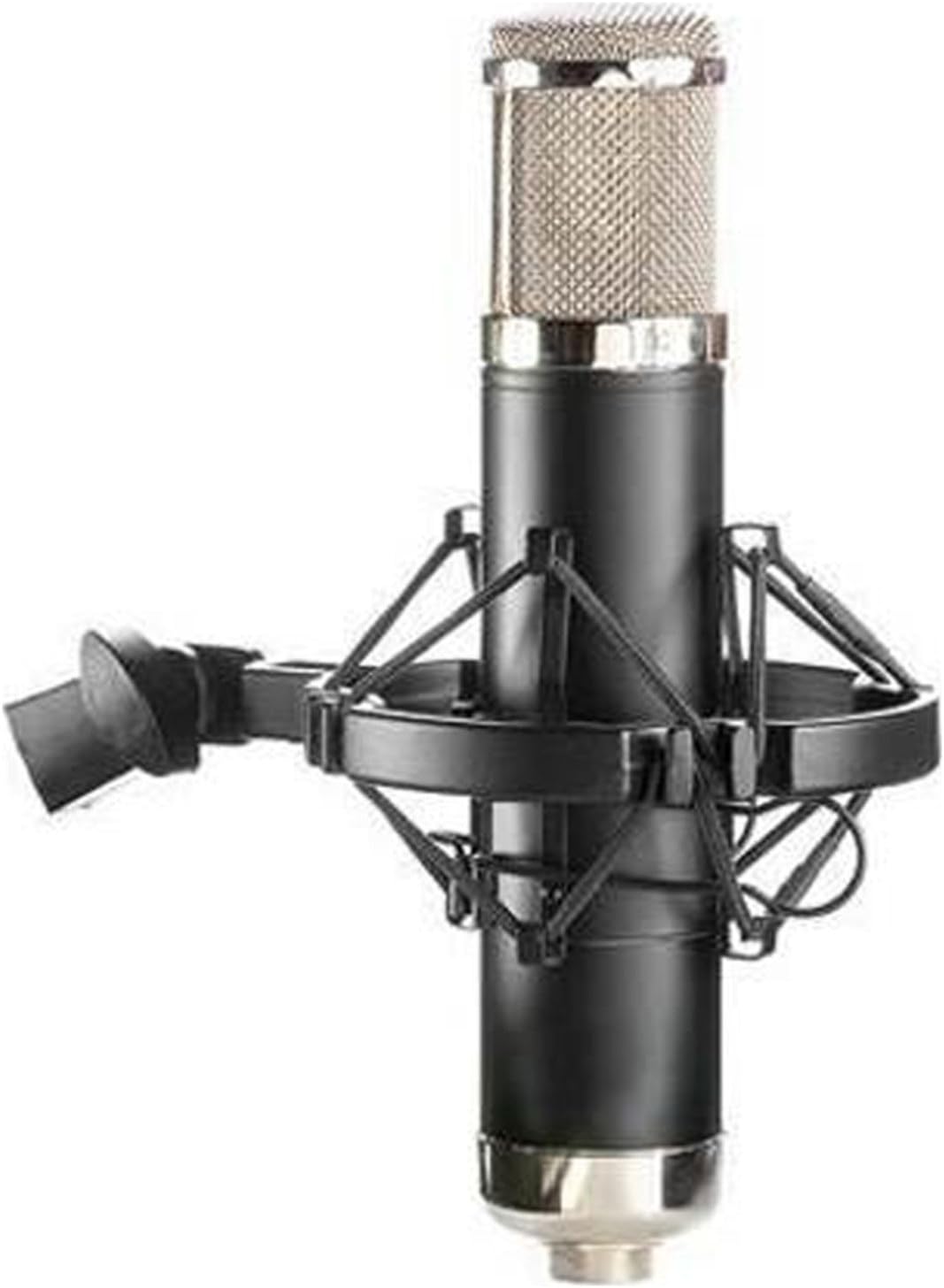 Apex Apex460B Large Diaphragm Multi-Pattern Tube Studio Condenser Microphone with Omnidirectional, Cardioid, Figure-8 Patterns, Shock Mount Clip