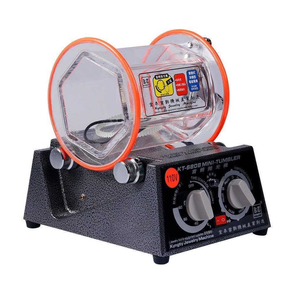 Jewelry Polishing, Kt-6808 Drum Polishing Machine Jewelry Cleaning Rotating Small Drum Machine Electric Polishing Machine